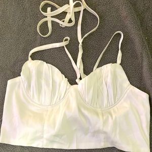White crop top
